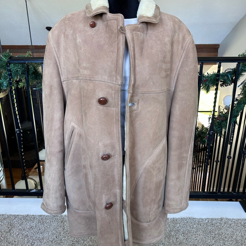 Women's Tan Shearling Coat